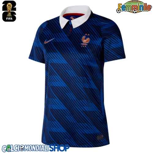 Maglie da calcio Francia Prima Maglia Femminile Mondiali 2026  Manica Corta